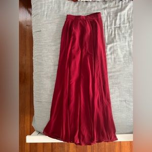 Burgundy Custom Bridesmaid Maxi Skirt